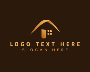 Real Estate - Luxury House Roofing logo design