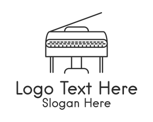 Producer - Black Grand Piano logo design
