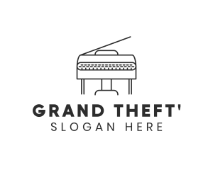 Grand Piano Instrument logo design