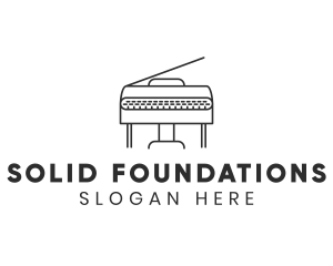 Music Shop - Grand Piano Instrument logo design