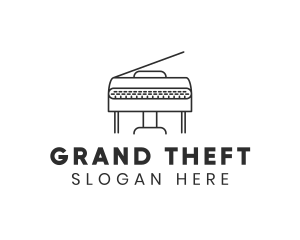Grand Piano Instrument logo design