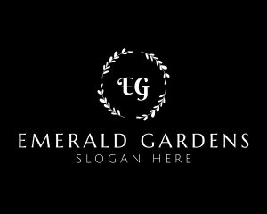 Organic Wreath Flower Boutique logo design