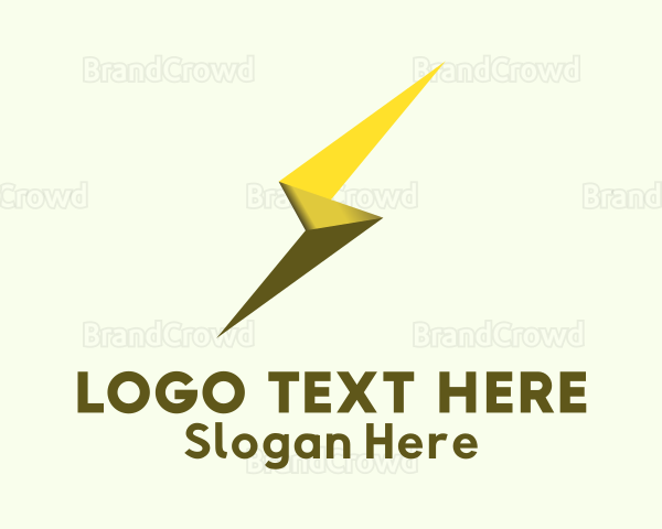 Glossy Ribbon Origami Logo