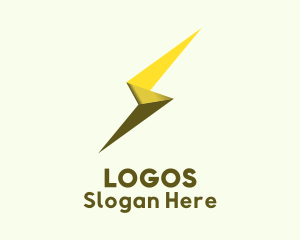 Volt - Glossy Ribbon Origami logo design