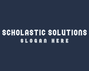 Scholastic - School Varsity Wordmark logo design