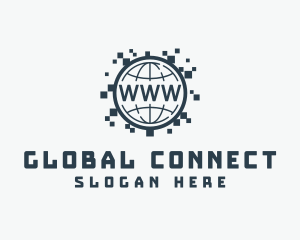 Globe - Globe Internet Pixel logo design