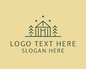 Outdoor - Forest Cabin House logo design