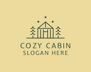 Cabin - Forest Cabin House logo design