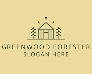 Forest Cabin House logo design