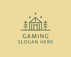 Lodging - Forest Cabin House logo design