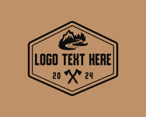 Summit - Mountain Axe Adventure logo design