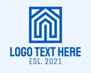 Architect - Blue House Architect logo design