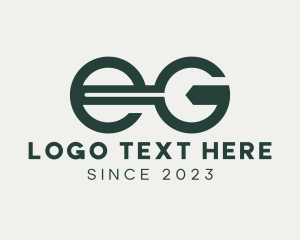 Letter Eg - Wrench Letter EG Monogram logo design