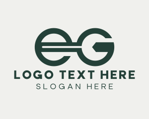 Wrench Letter EG Monogram Logo