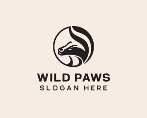 Wild Skunk Animal logo design