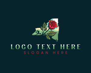 Red Clover - Rose New York Flower logo design