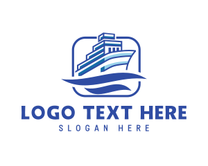 Ship - Shipping Cargo Vessel logo design