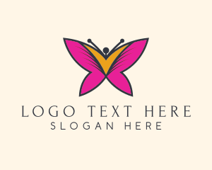 Letter V - Butterfly Beauty Salon logo design