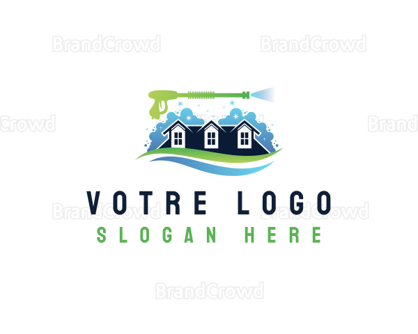 Housekeeping Clean Bubble Logo