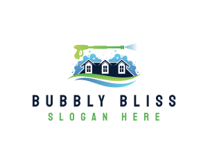 Housekeeping Clean Bubble logo design