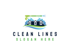 Housekeeping Clean Bubble logo design