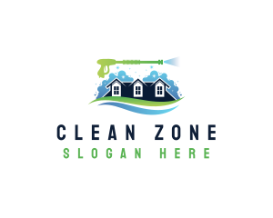 Housekeeping Clean Bubble logo design