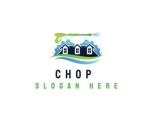 Housekeeping Clean Bubble logo design