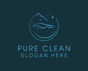 Blue Car Pressure Washing logo design