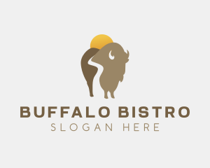 Buffalo Bison Wildlife logo design