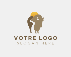 Veterinarian - Buffalo Bison Wildlife logo design