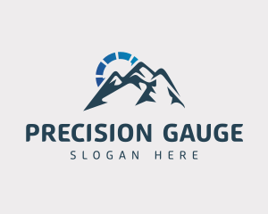 Gauge - Mountain Nature Sun logo design