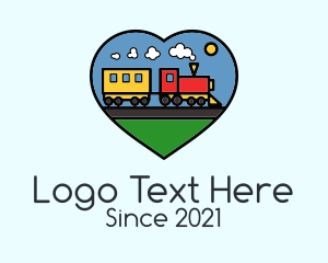 Toy Store - Heart Toy Train logo design