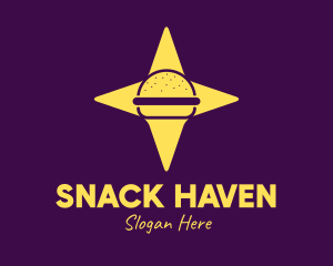 Star Burger Sandwich logo design