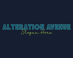 Neon Light Wordmark logo design