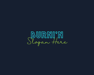 Neon Light Wordmark logo design