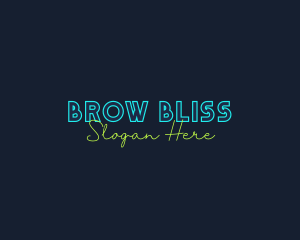 Neon Light Wordmark logo design