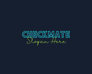 Neon Light Wordmark logo design