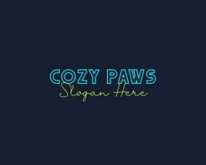 Neon Light Wordmark logo design