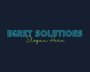 Neon Light Wordmark logo design