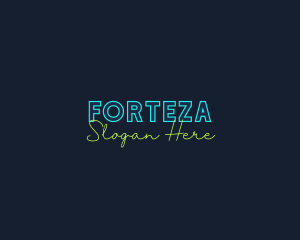 Neon Light Wordmark logo design