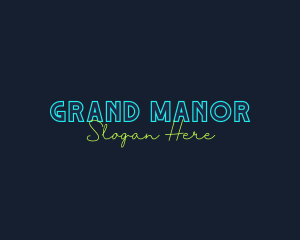 Neon Light Wordmark logo design