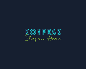 Neon Light Wordmark logo design