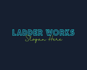 Neon Light Wordmark logo design