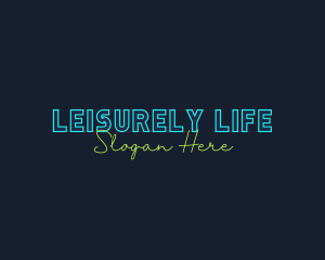 Neon Light Wordmark logo design