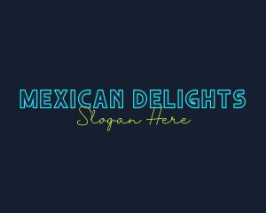 Neon Light Wordmark logo design