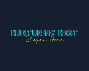 Neon Light Wordmark logo design