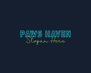 Neon Light Wordmark logo design