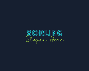 Neon Light Wordmark logo design