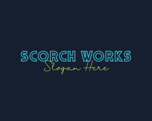 Neon Light Wordmark logo design