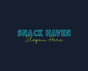 Neon Light Wordmark logo design